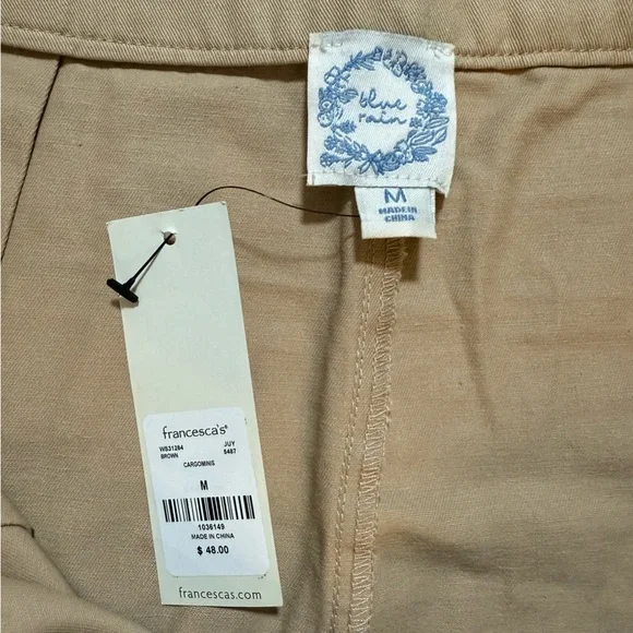 Francesca’s Khaki Cargo Mini Skirt with Pockets Blue Rain - Picture 6 of 7